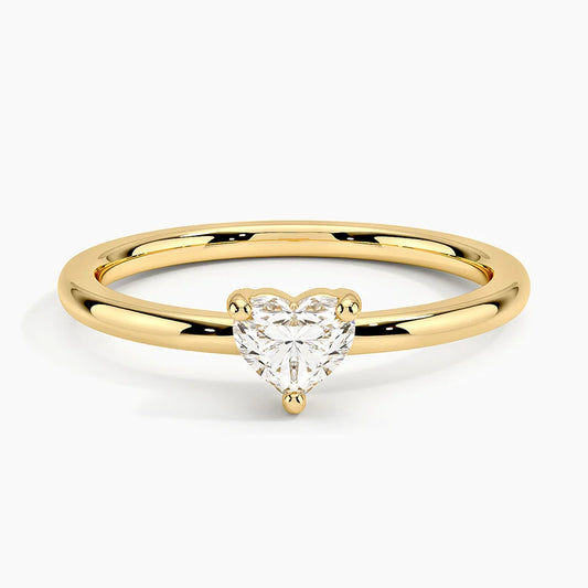 Heart Shaped Lab Diamond Ring 14K