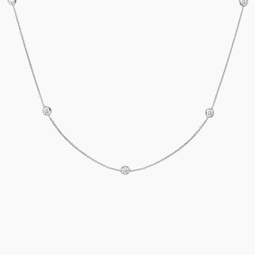 Bezel Strand 18 in. Diamond Necklace