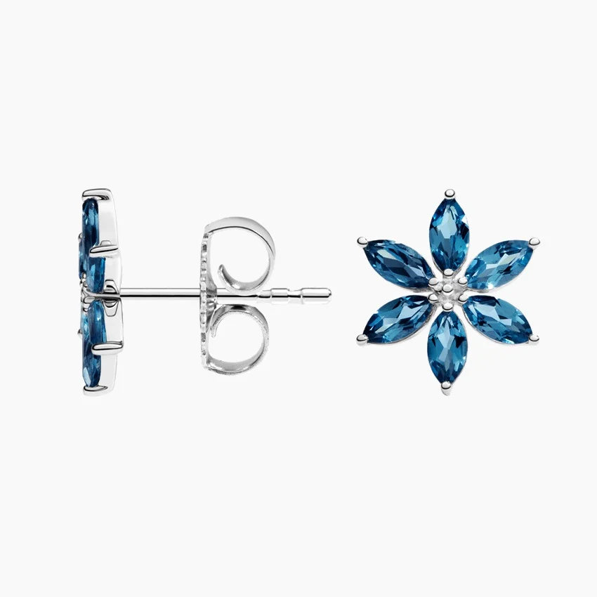 Sunflower London Blue Topaz Earrings