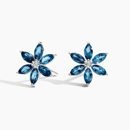 Sunflower London Blue Topaz Earrings