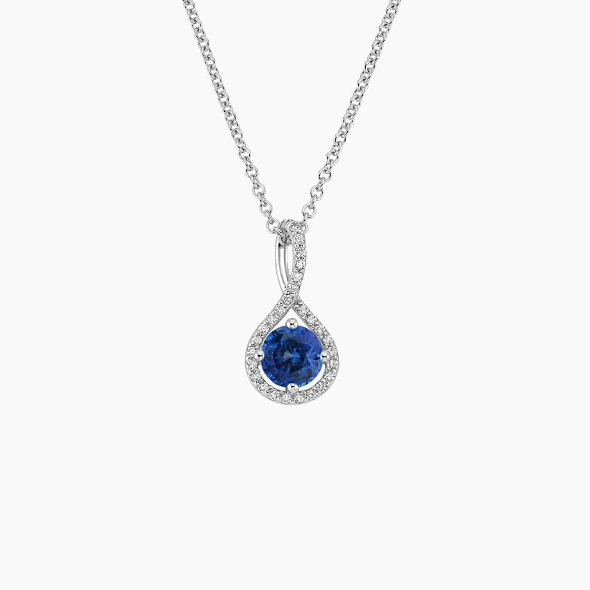 Sapphire Pavé Twist Pendant