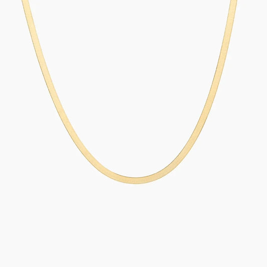 Dezi 18 in. Herringbone Necklace 24k