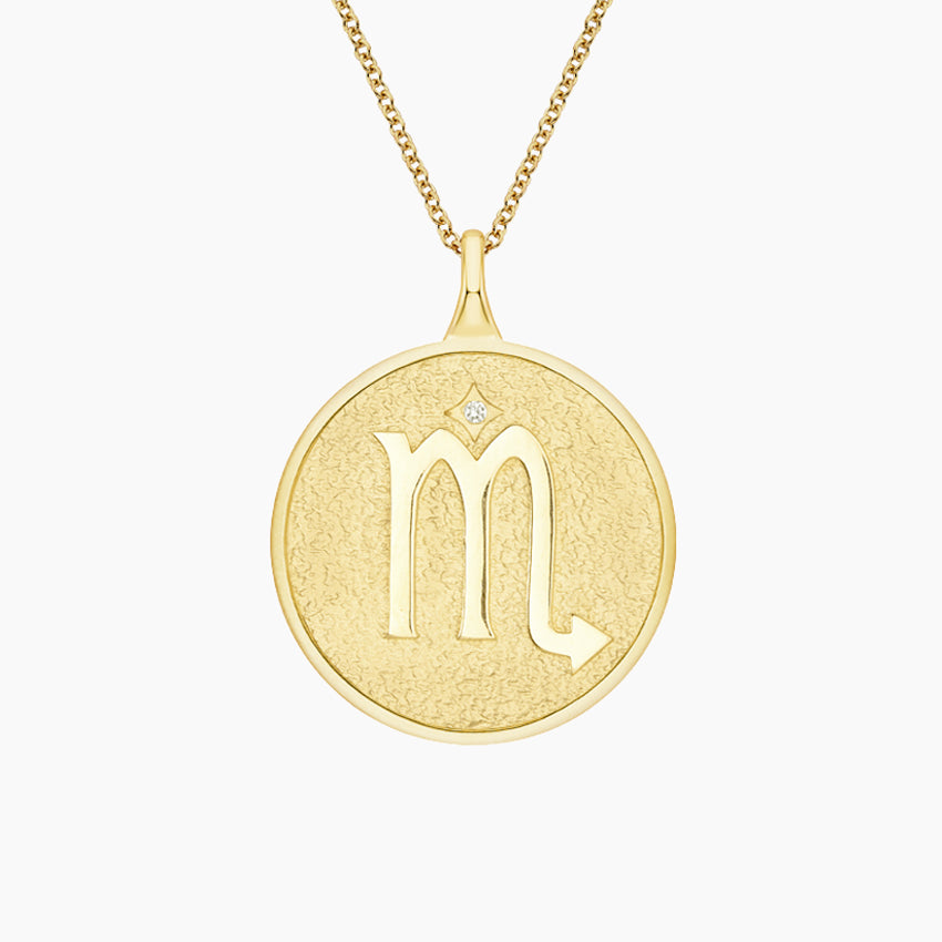 Luxe Scorpio Zodiac Pavé Pendant 18k