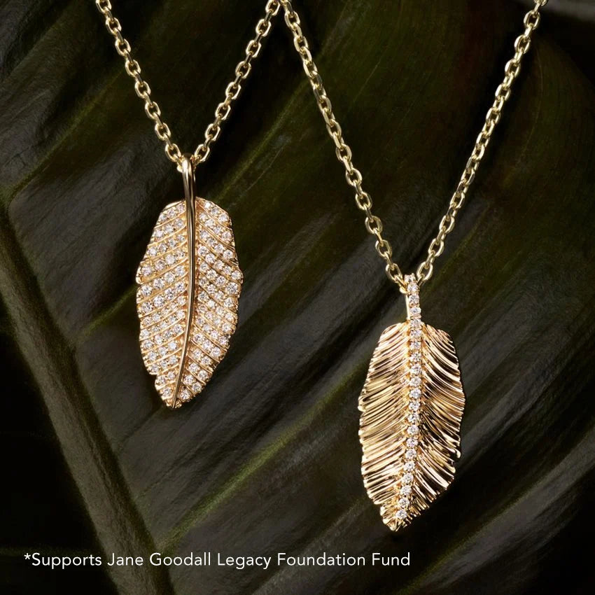 Leaf Lab Diamond Pendant Necklace