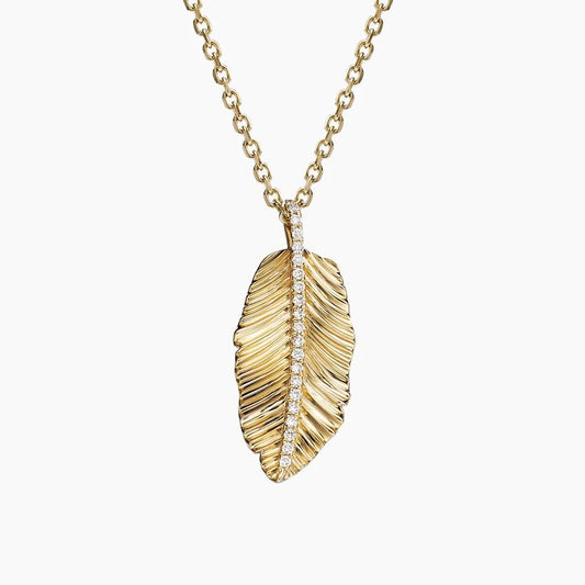 Leaf Lab Diamond Pendant Necklace