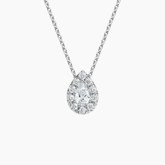 Pear Lab Grown Diamond Halo Pendant